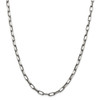 22" Sterling Silver Antiqued 4.8mm Elongated Open Link Chain Necklace