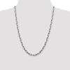 24" Sterling Silver Antiqued 4.8mm Elongated Open Link Chain Necklace