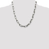 20" Sterling Silver Antiqued 8mm Elongated Open Link Chain Necklace