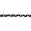 20" Sterling Silver Antiqued 8.6mm Diamond-cut Elongated Open Link Chain Necklace