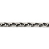 22" Sterling Silver Antiqued 8.6mm Diamond-cut Elongated Open Link Chain Necklace