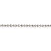 18" Sterling Silver 3mm Fancy Beaded Chain Necklace