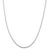 16" Sterling Silver 2mm Fancy Beaded Chain Necklace