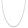 20" Sterling Silver 2mm Fancy Beaded Chain Necklace