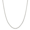 24" Sterling Silver 2.75mm Flat Link Cable Chain Necklace