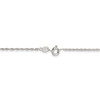 18" Sterling Silver 1.6mm Loose Rope Chain Necklace w/2in ext.