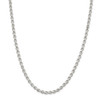 20" Sterling Silver 4mm Diamond-cut Rolo Chain Necklace
