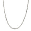 24" Sterling Silver 4mm Diamond-cut Rolo Chain Necklace