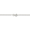 18" Rhodium-plated Sterling Silver 1.3mm Loose Rope Chain Necklace