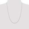 24" Rhodium-plated Sterling Silver 1.3mm Loose Rope Chain Necklace
