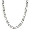 24" Sterling Silver 10.75mm Figaro Chain Necklace