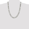 24" Sterling Silver 10.75mm Figaro Chain Necklace