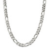 26" Sterling Silver 10.75mm Figaro Chain Necklace