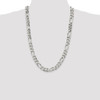 26" Sterling Silver 10.75mm Figaro Chain Necklace