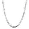 20" Sterling Silver 6.25mm Flat Open Curb Chain Necklace