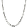 20" Sterling Silver 6.75mm Flat Open Curb Chain Necklace