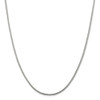 20" Sterling Silver 2mm Diamond-cut Round Franco Chain Necklace