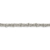 24" Sterling Silver 4mm Fancy Byzantine Chain Necklace