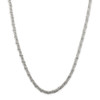 24" Sterling Silver 4mm Fancy Byzantine Chain Necklace