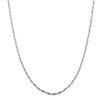 20" Sterling Silver 2mm Twisted Herringbone Chain Necklace