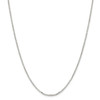 18" Sterling Silver 2mm Diamond-cut Cable Chain Necklace