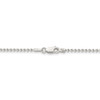 16" Sterling Silver 2mm Beaded Chain Necklace