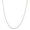 22" Sterling Silver 2mm Beaded Chain Necklace w/4in ext.