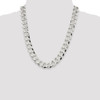 22" Sterling Silver 14mm Flat Curb Chain Necklace