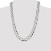 24" Sterling Silver 14mm Flat Curb Chain Necklace