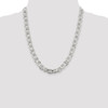 22" Sterling Silver 9.95mm Flat Anchor Chain Necklace