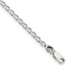 8" Sterling Silver 2.8mm Open Elongated Link Chain Bracelet