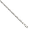 9" Sterling Silver 3.2mm Open Elongated Link Chain Anklet