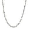 24" Sterling Silver 5.5mm Lightweight Flat Figaro Chain Necklace