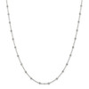 20" Sterling Silver 1.15mm Diamond-cut Fancy Beaded Chain Necklace