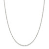 18" Sterling Silver 2.5mm Flat Open Oval Cable Chain Necklace