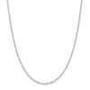 20" Sterling Silver 2.5mm Flat Open Oval Cable Chain Necklace