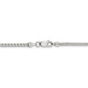 16" Sterling Silver 2.55mm Diamond-cut Square Franco Chain Necklace