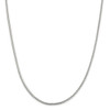18" Sterling Silver 2.55mm Diamond-cut Square Franco Chain Necklace