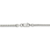 20" Sterling Silver 2.55mm Diamond-cut Square Franco Chain Necklace