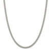 20" Sterling Silver 5mm Domed w/ Side Diamond-cut Curb Chain Necklace