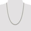 24" Sterling Silver 5mm Domed w/ Side Diamond-cut Curb Chain Necklace