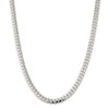 22" Sterling Silver 7mm Domed w/ Side Diamond-cut Curb Chain Necklace