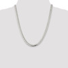 22" Sterling Silver 7mm Domed w/ Side Diamond-cut Curb Chain Necklace