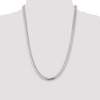 24" Sterling Silver 7mm Domed w/ Side Diamond-cut Curb Chain Necklace