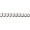 22" Sterling Silver 11mm Domed w/ Side Diamond-cut Curb Chain Necklace