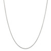 20" Rhodium-plated Sterling Silver 1mm Round Snake Chain Necklace