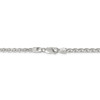 20" Sterling Silver 3.5mm Diamond-cut Round Spiga Chain Necklace