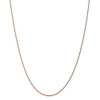 16" 14k Rose Gold 1mm Diamond-cut Machine-made Rope Chain Necklace