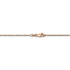 20" 14k Rose Gold 1mm Diamond-cut Machine-made Rope Chain Necklace