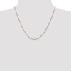 20" 14k Rose Gold 1mm Diamond-cut Machine-made Rope Chain Necklace